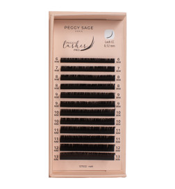 Cil à cil Ellipse Flat - CC - 0,12 mm - 6 à 13 mm Peggy Lashes Pro