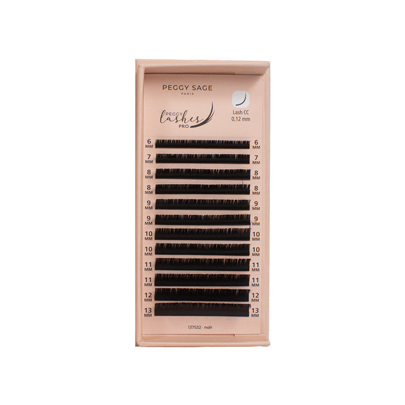 Cil à cil Ellipse Flat - CC - 0,12 mm - 6 à 13 mm Peggy Lashes Pro