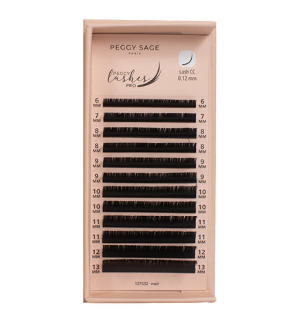 Cil à cil Ellipse Flat - CC - 0,12 mm - 6 à 13 mm Peggy Lashes Pro