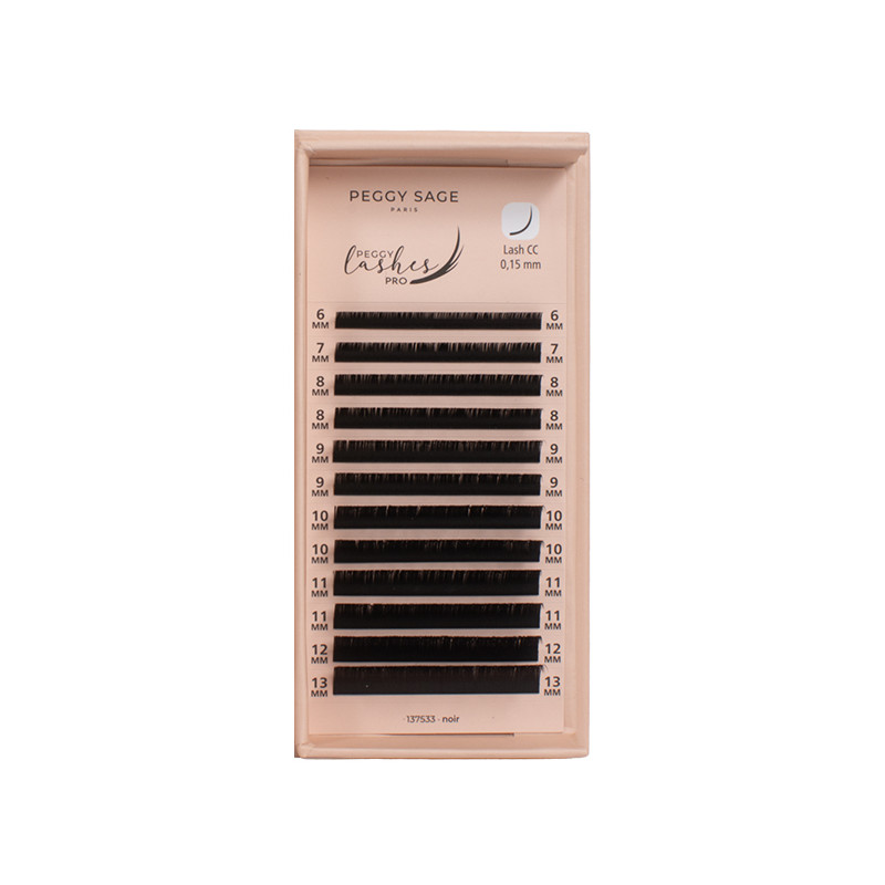 Cil à cil Ellipse Flat - CC - 0,15 mm - 6 à 13 mm Peggy Lashes Pro