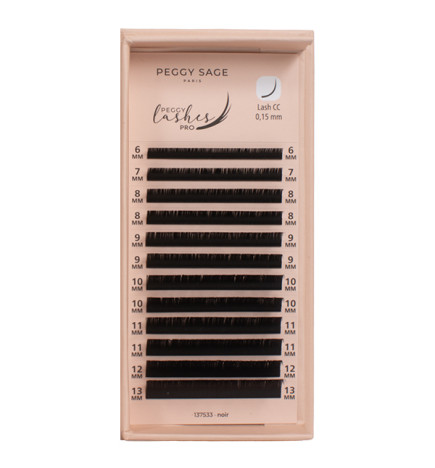 Cil à cil Ellipse Flat - CC - 0,15 mm - 6 à 13 mm Peggy Lashes Pro