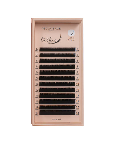 Cil à cil Ellipse Flat - M - 0,15 mm - 6 à 13 mm Peggy Lashes Pro