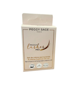 Set de crème permanente et crème fixatrice pour cils Peggy Lashes Pro x 10