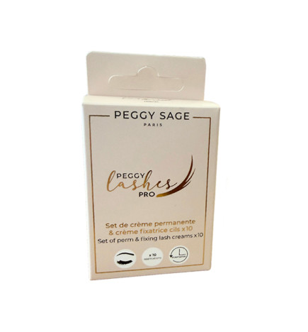 Set de crème permanente et crème fixatrice pour cils Peggy Lashes Pro x 10