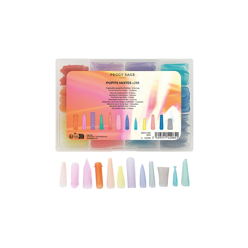 Capsules popits mixtes x 288 - 12 formes Peggy Sage