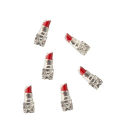 Décor Strass rouge à lèvres argent Peggy Sage x 6