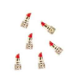 Décor Strass rouge à lèvres or Peggy Sage x 6
