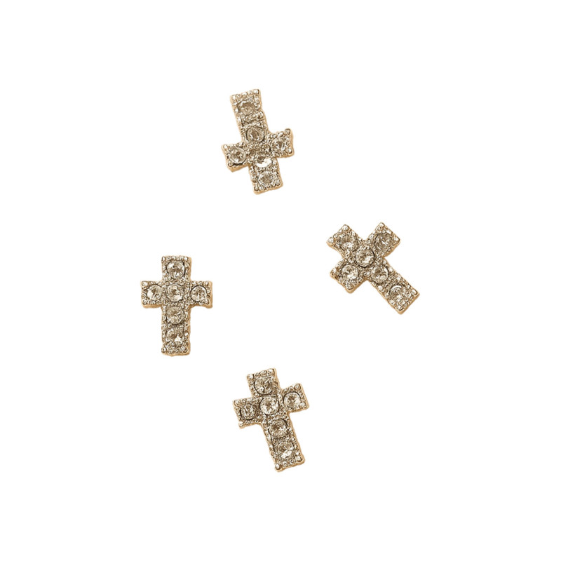 Décor Strass croix scintillantes argent Peggy Sage x 6 Décor Strass croix scintillantes argent Peggy Sage x 6