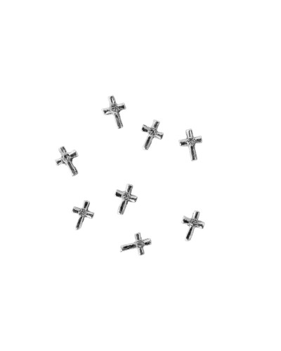 Décor Strass croix en argent Peggy Sage x 6