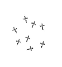 Décor Strass croix en argent Peggy Sage x 6