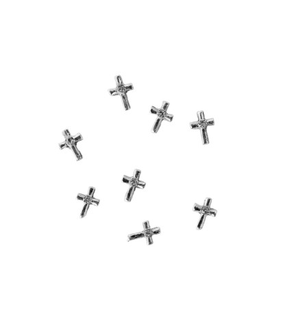 Décor Strass croix en argent Peggy Sage x 6