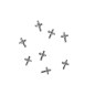 Décor Strass croix en argent Peggy Sage x 6 Décor Strass croix en argent Peggy Sage x 6