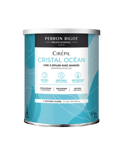 Cire Pot Cristal Océan Avec Bandes Perron Rigot 800g
