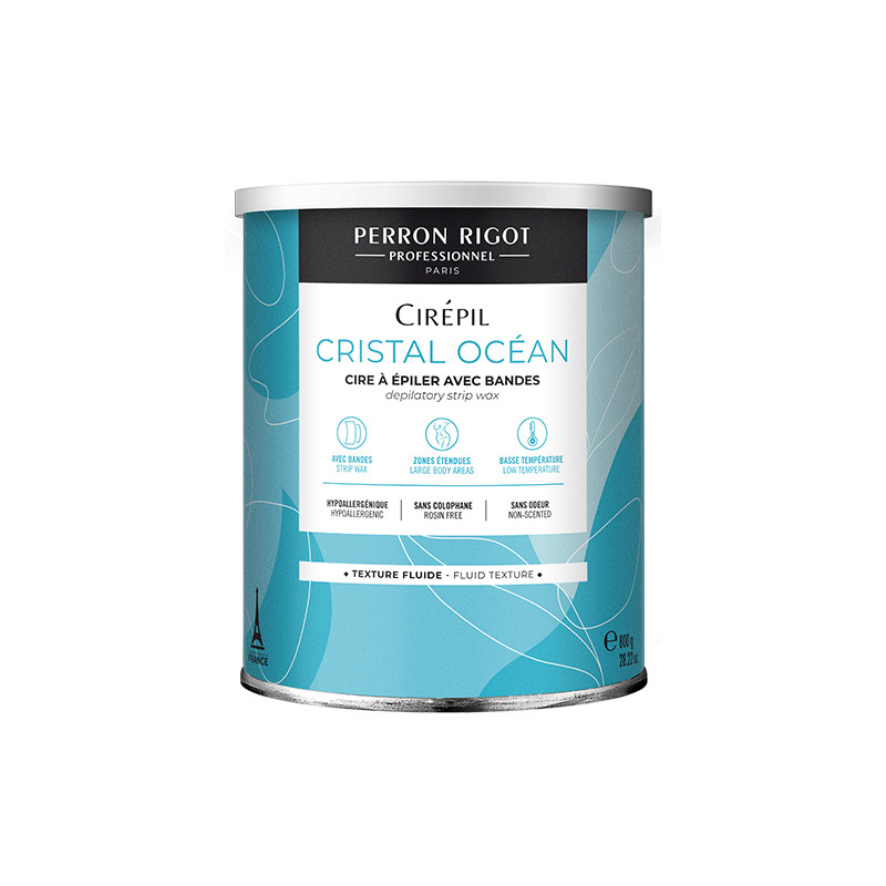 Cire Pot Cristal Océan Avec Bandes Perron Rigot 800g