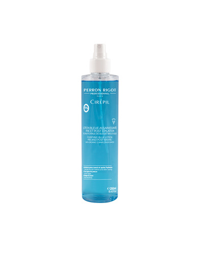 Lotion Bleue Assainissante Pré et Post épilatioire Perron Rigot 250ml