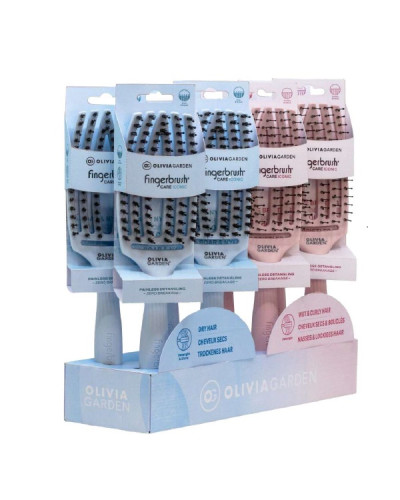 PRESENTOIR FINGERBRUSH OLIVIA GARDEN CARE ICONIC PASTEL 26 - 8PCS