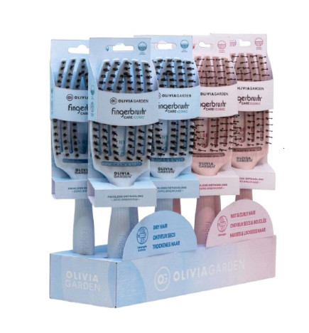 PRESENTOIR FINGERBRUSH OLIVIA GARDEN CARE ICONIC PASTEL 26 - 8PCS