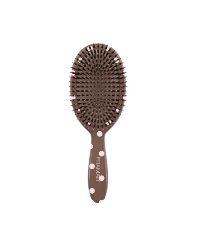 Brosse Pneumatique Gingham Chocolat Framar