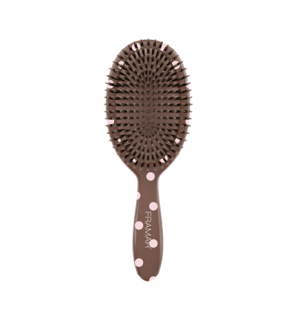 Brosse Pneumatique Gingham Chocolat Framar