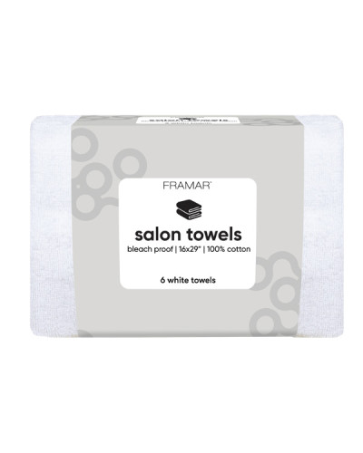 Serviettes Blanches 100% Coton 40x75 Lot de 6 Framar