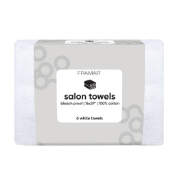 Serviettes Blanches 100% Coton 40x75 Lot de 6 Framar