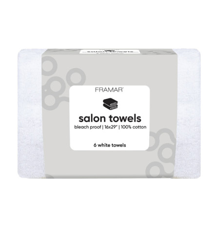 Serviettes Blanches 100% Coton 40x75 Lot de 6 Framar