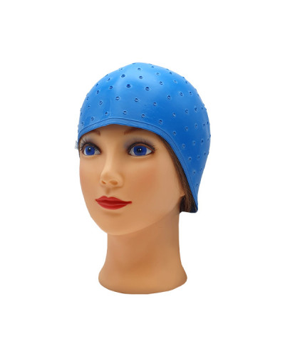 Bonnet Méches Bleu Caoutchouc