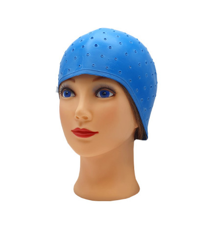 Bonnet Méches Bleu Caoutchouc