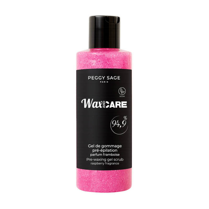Gel de gommage pré-épilation WAX&CARE parfum framboise Peggy Sage 250 ml