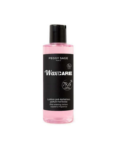 Lotion pré-épilation WAX&CARE parfum framboise Peggy Sage 250 ml