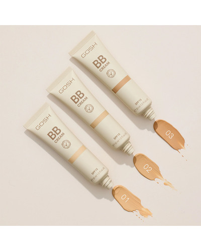 BB Crème 3-en-1 Fond de Teint-Base-Hydratant Spf15 03 Beige Chaud 30ml Gosh