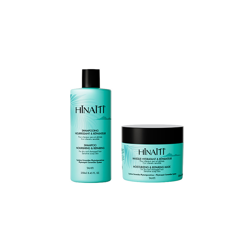 Coffret Cure Régénérante Hinaiti (1shampoing 250ml + 1masque 200ml) Coffret Cure Régénérante Hinaiti (1shampoing 250ml + 1masque 200ml)