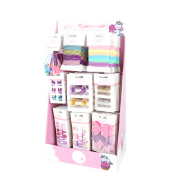 Présentoir 76 Barrettes Enfants Rainbow Hair