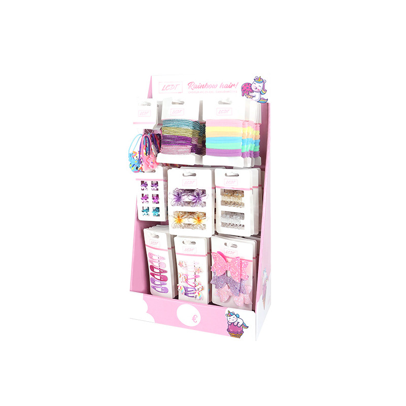 Présentoir 76 Barrettes Enfants Rainbow Hair Présentoir 76 Barrettes Enfants Rainbow Hair