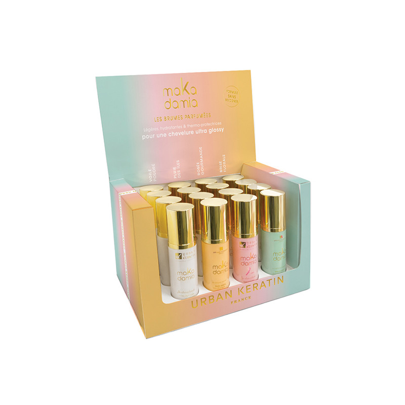 Présentoir de 16 Brumes 100ml Makadamia