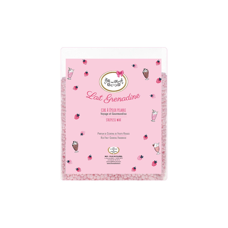 Cire à épiler Pastilles sans bandes Lait Grenadine Fille au Pluriel Cire à épiler Pastilles sans bandes Lait Grenadine Fille au Pluriel