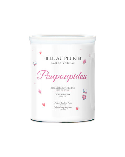 Cire à Épiler avec Bandes Poupoupidou Fille au Pluriel pot 800gr