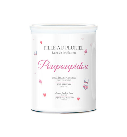 Cire à Épiler avec Bandes Poupoupidou Fille au Pluriel pot 800gr
