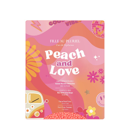 Cire à épiler Pastilles sans bandes Peach and Love Fille au Pluriel 800gr