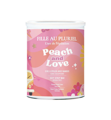 Cire à Épiler avec Bandes Peach and Love Fille au Pluriel Pot de 800gr