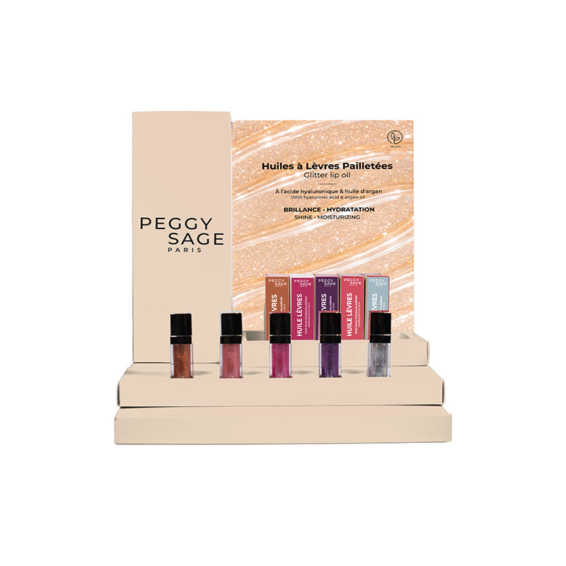 Présentoir Huile À Lèvres Pailletée Peggy Sage