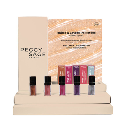 Présentoir Huile À Lèvres Pailletée Peggy Sage