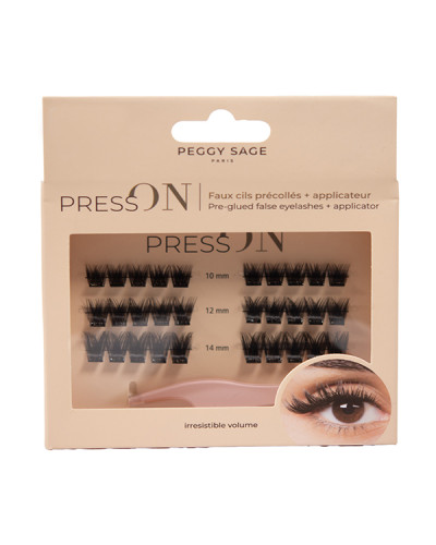 Faux Cils Press On Précollés + Applicateur - Irresistible Volume Peggy Sage