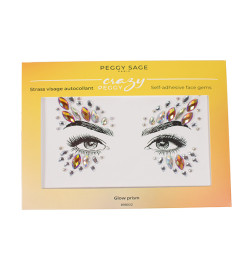 Strass Visage Autocollant Glow Prism Peggy Sage