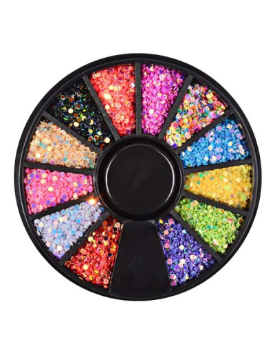 Carrousel Strass Multicolores Décor Ongles