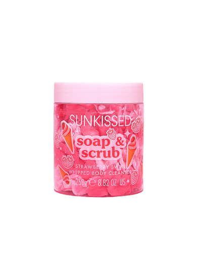 Savon Exfoliant Fouetté  Parfum Fraise Sunkissed
