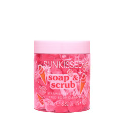 Savon Exfoliant Fouetté  Parfum Fraise Sunkissed