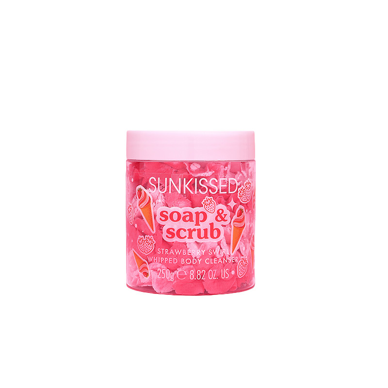 Savon Exfoliant Fouetté  Parfum Fraise Sunkissed