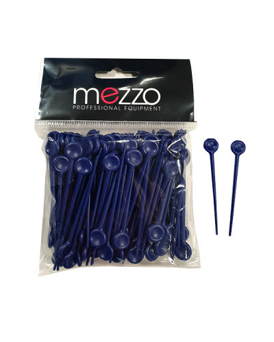 Pics Plastiques Bleu 75mm Bigoudis à Mise en Plis Mezzo x100