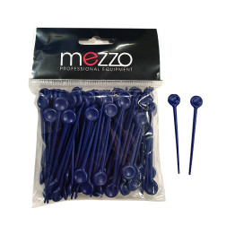 Pics Plastiques Bleu 75mm Bigoudis à Mise en Plis Mezzo x100